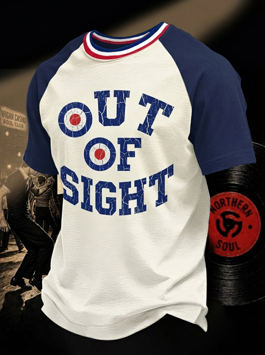 Men's Retro Northern Soul Print Casual Tee