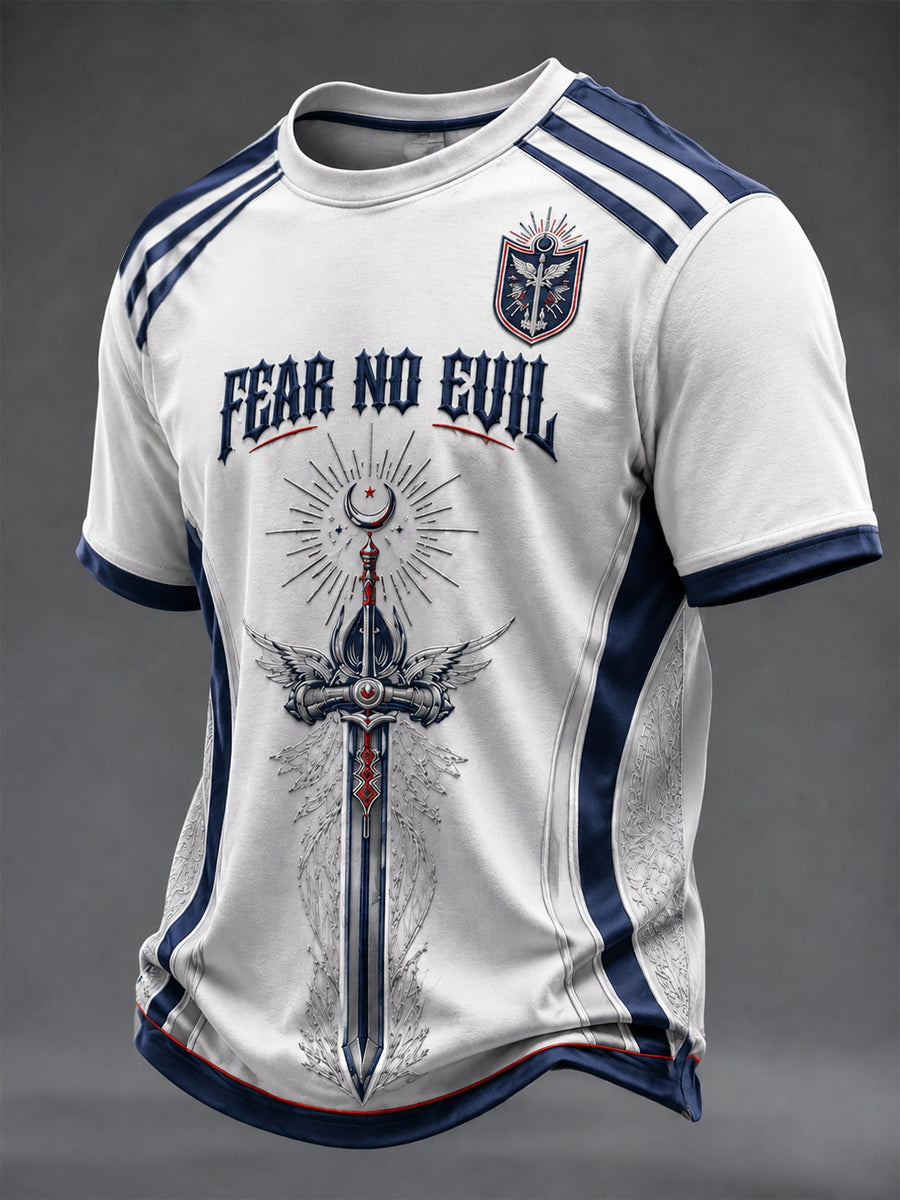 Men's British Style Faith Printed T-shirt