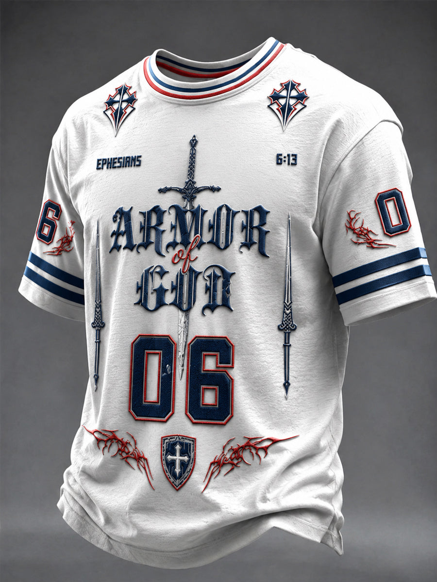 Men's British Style Faith Printed T-shirt