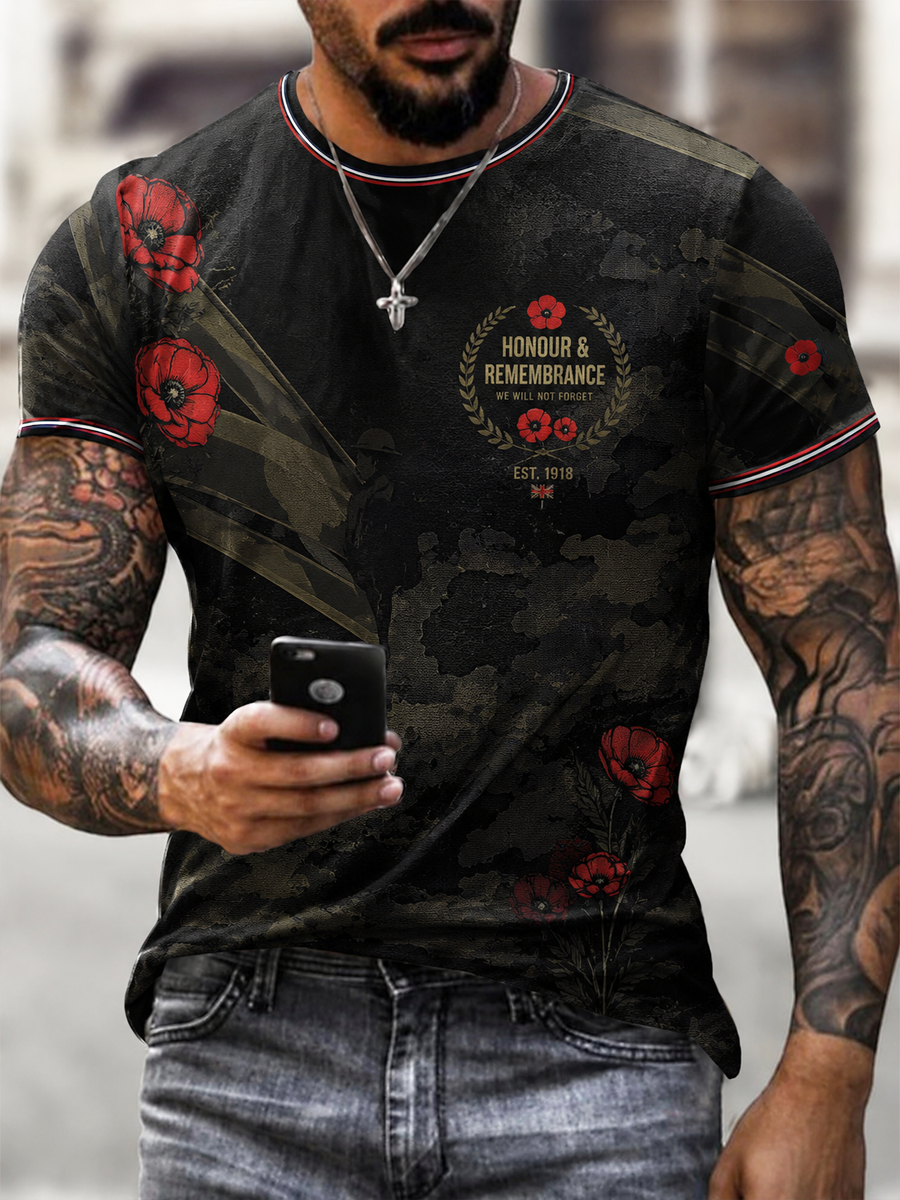 Men's British Veteran Printed short sleeves t-shirt