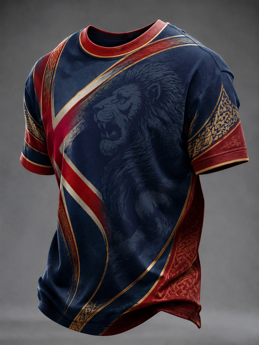 Men's British Style Printed T-shirt