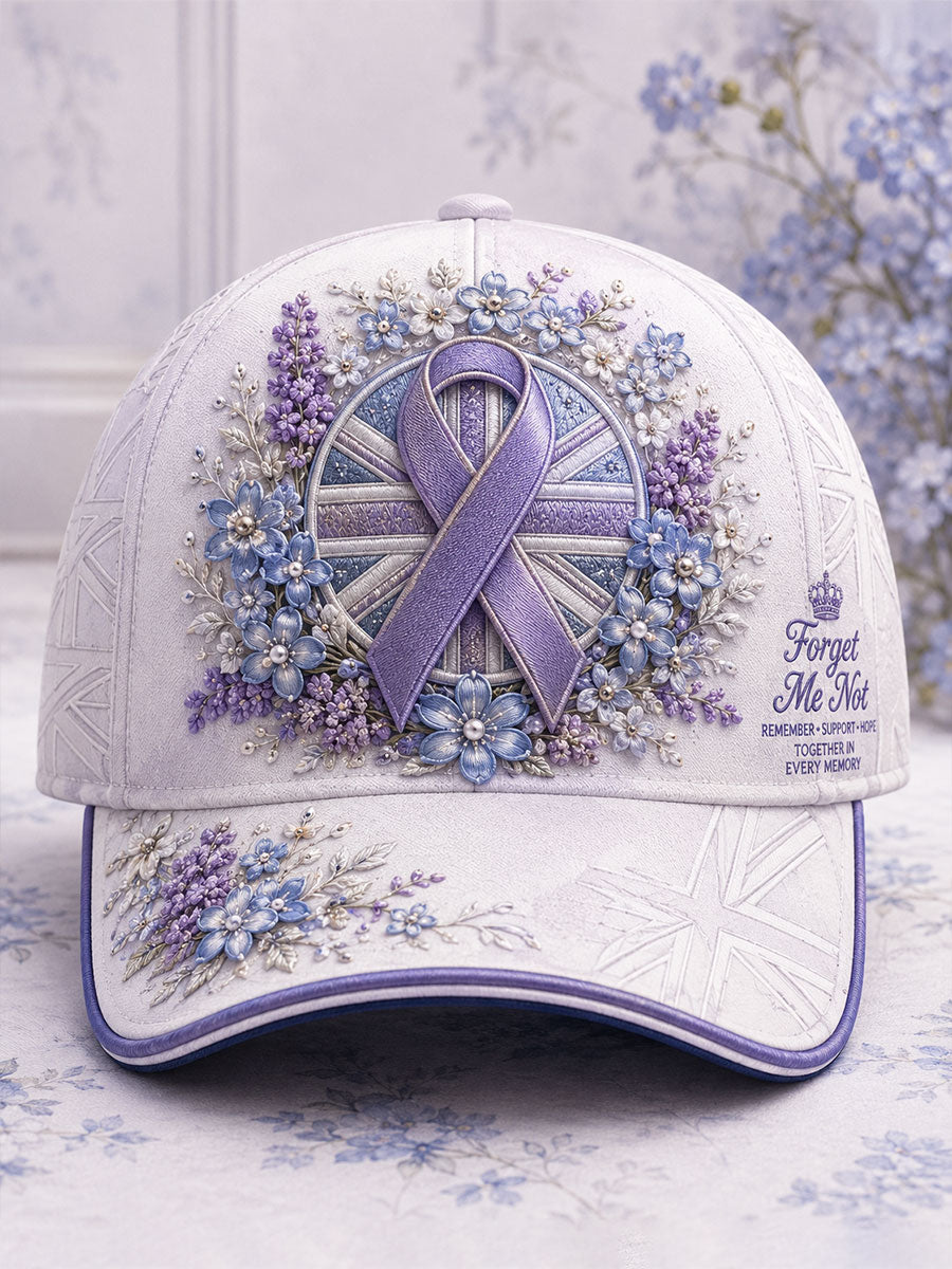 Unisex UK Alzheimer's Awareness Floral Printed Hat