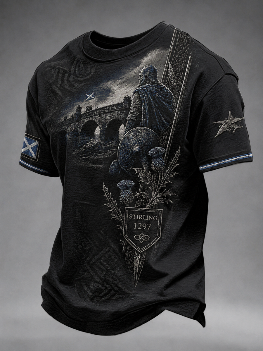 Men's Scottish veterans of the Battle of Stirling Bridge short sleeves t-shirt