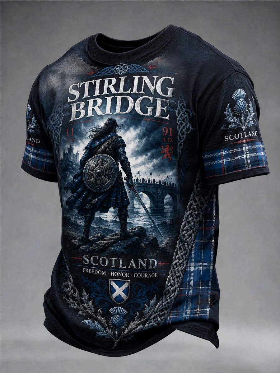Men's Scottish veterans of the Battle of Stirling Bridge short sleeves t-shirt