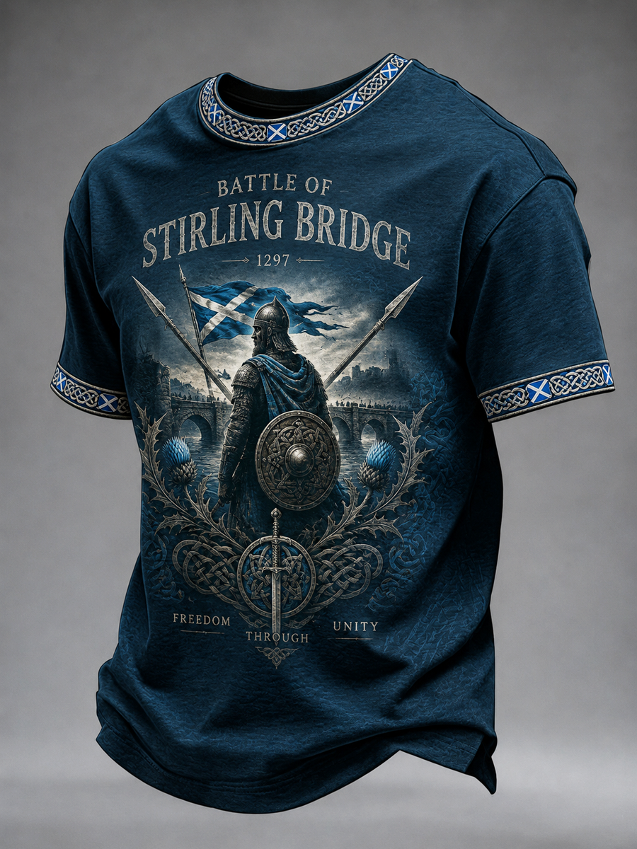 Men's Scottish veterans of the Battle of Stirling Bridge short sleeves t-shirt