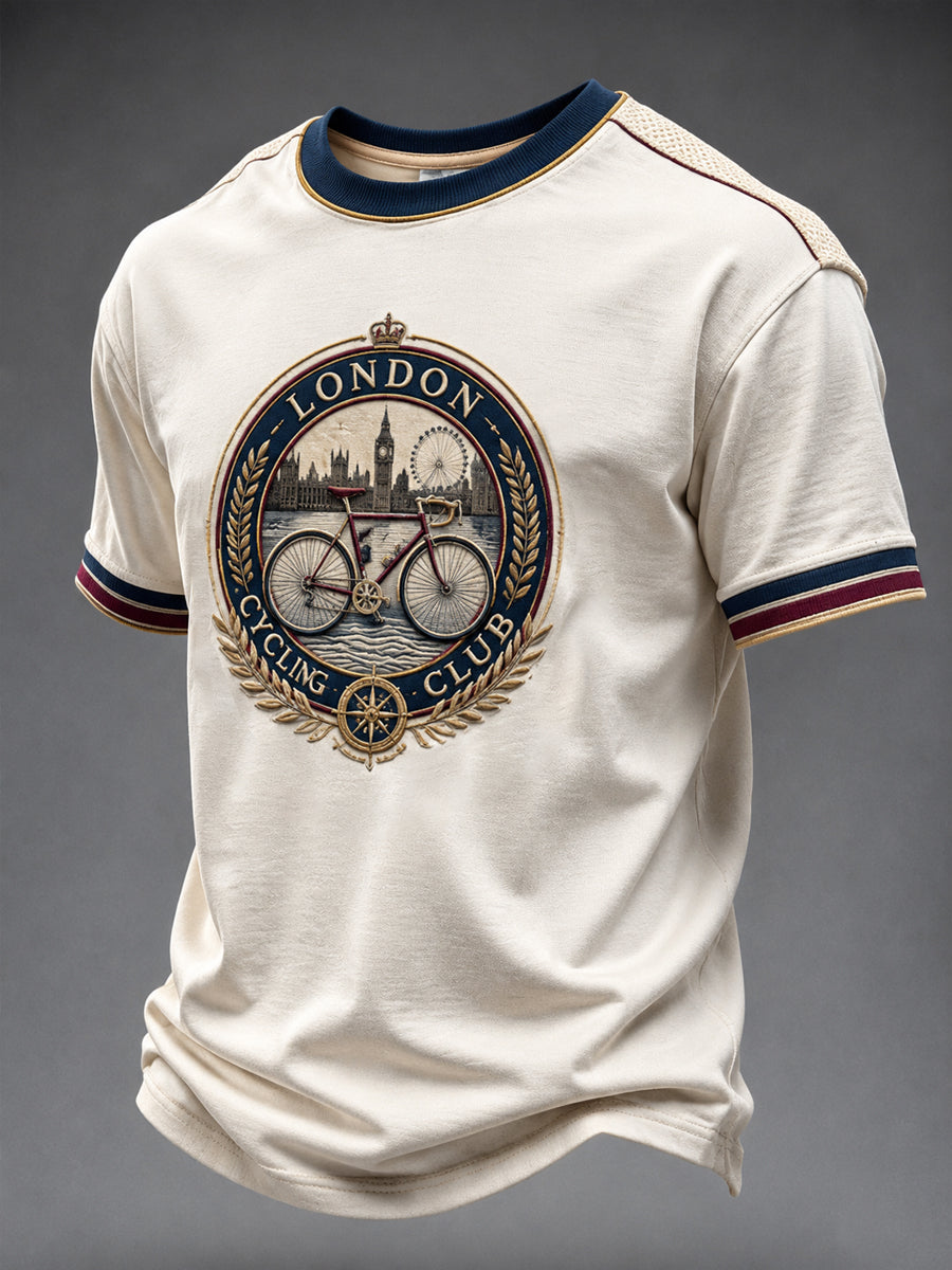 Men's Lodon Cycling Printed T-shirt