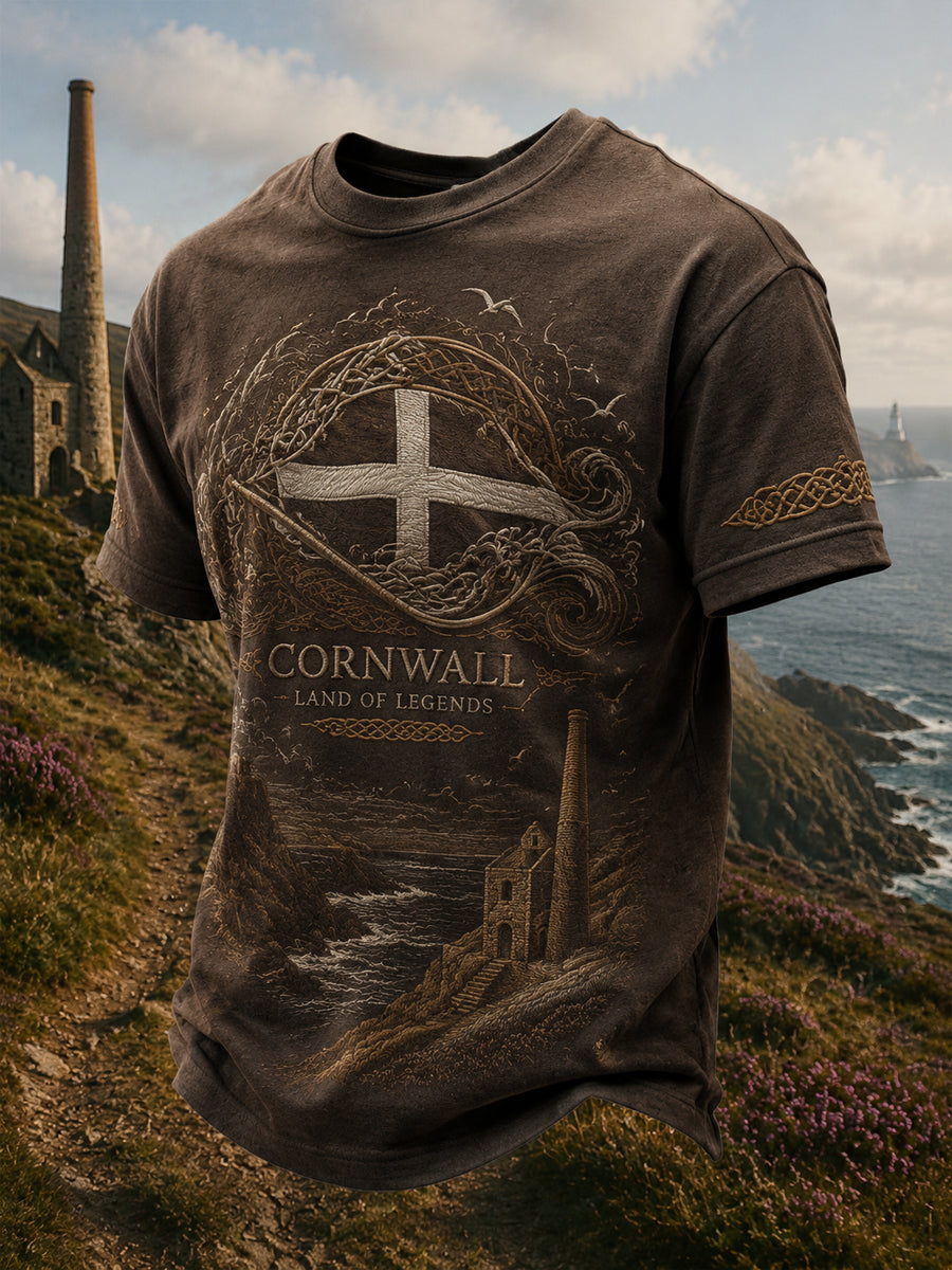 Men's Cornish Celtic-style Printed T-shirt