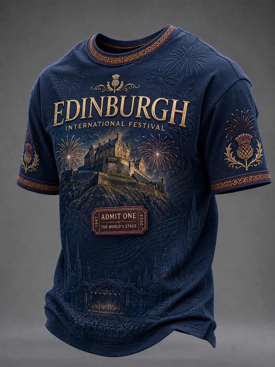Men's Edinburgh Art Lover Printed Short Sleeve T-shirt