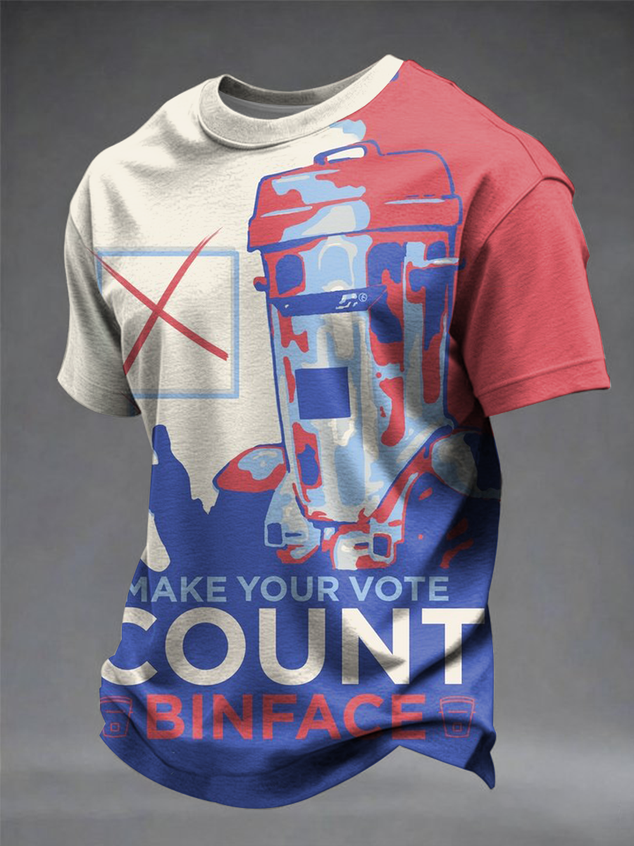 Men's count binface short sleeves t-shirt