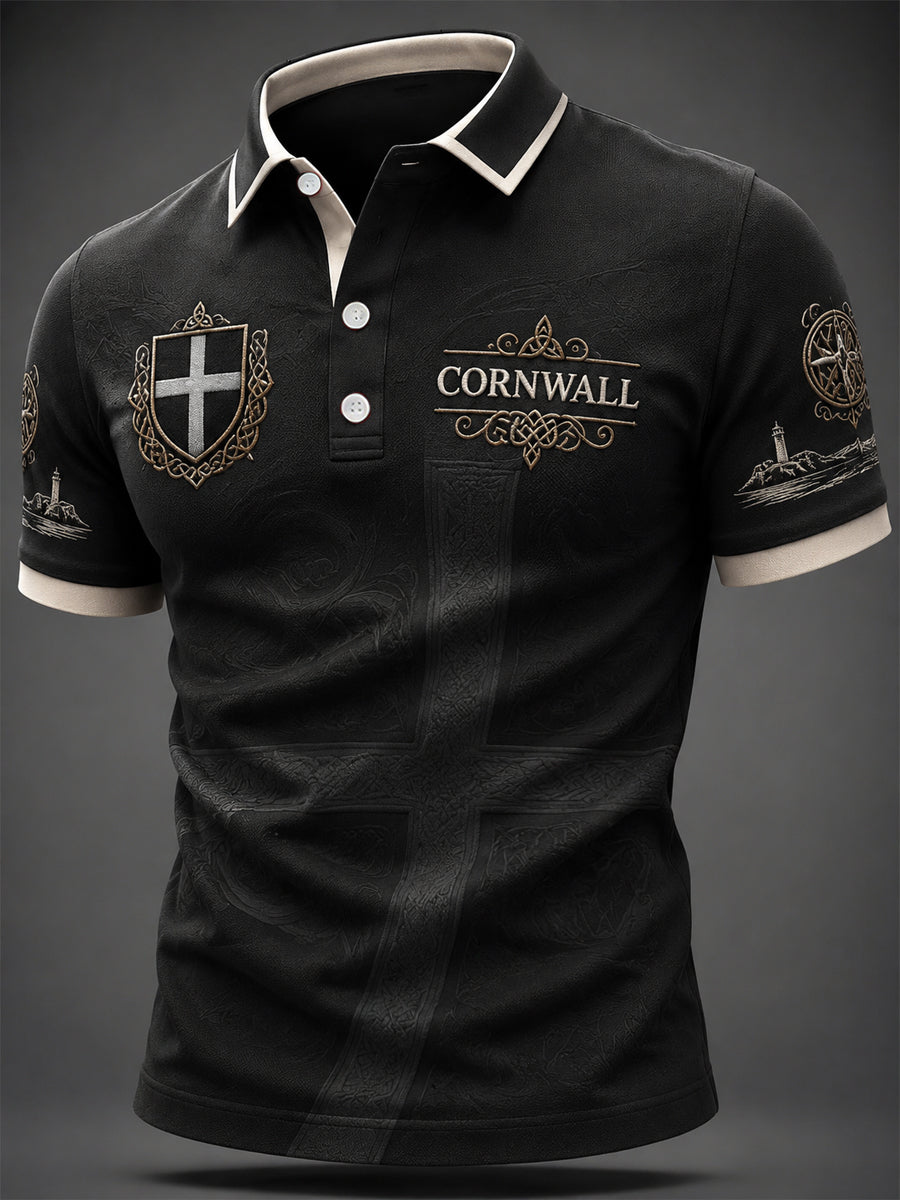 Men's Cornish Celtic-style Print Casual Top