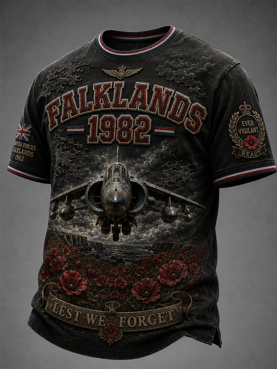 Men's Falklands War Veteran Printed T-Shirt