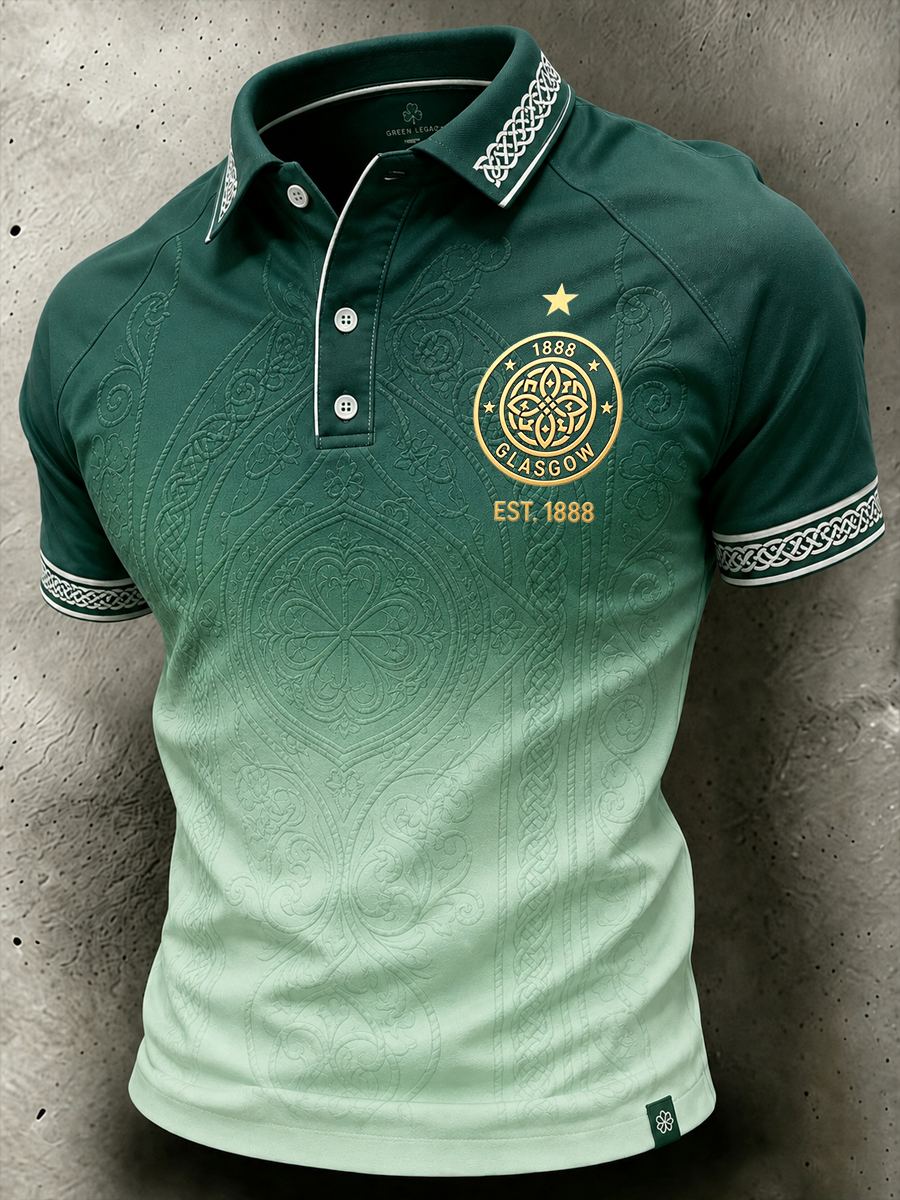 Men's Scotland football Lover Celtic Printed polo shirt