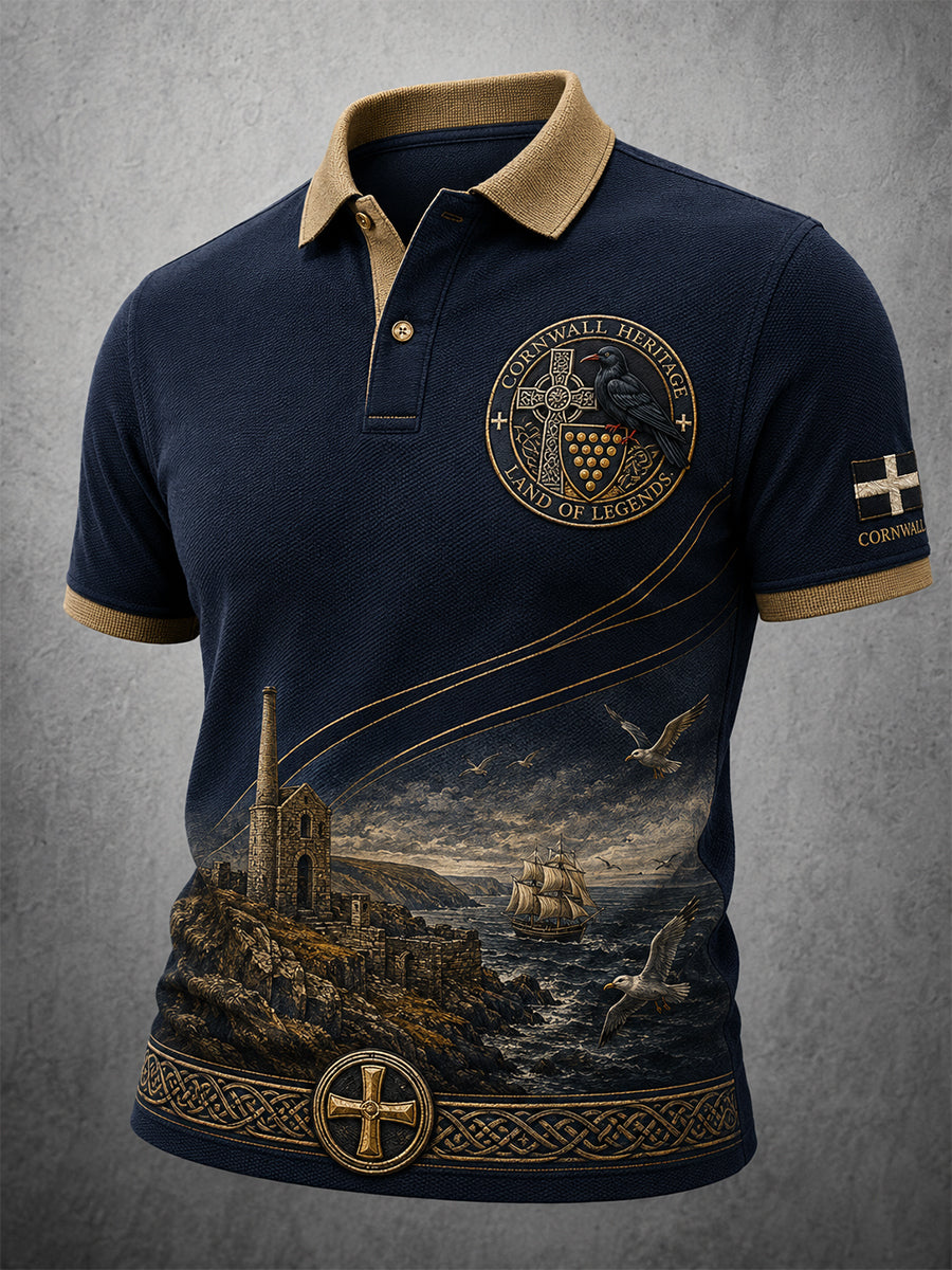 Men's Cornwall Inspired Polo Shirt