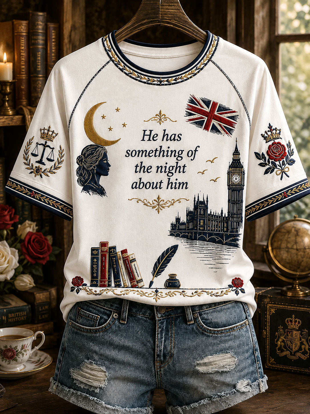 Women's 'He has something of the night about him' T-shirts