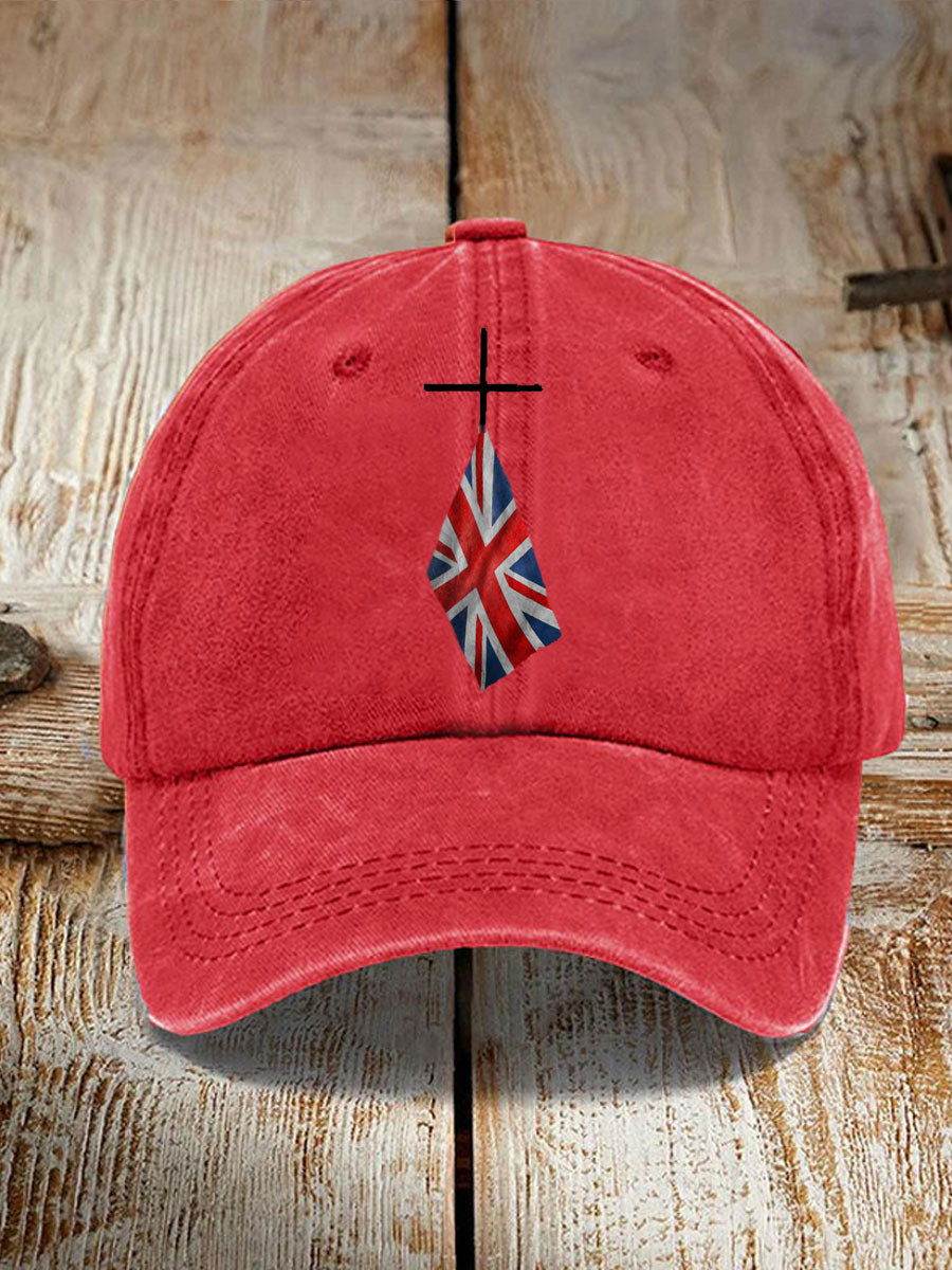 Unisex UK Flag Printed Hat