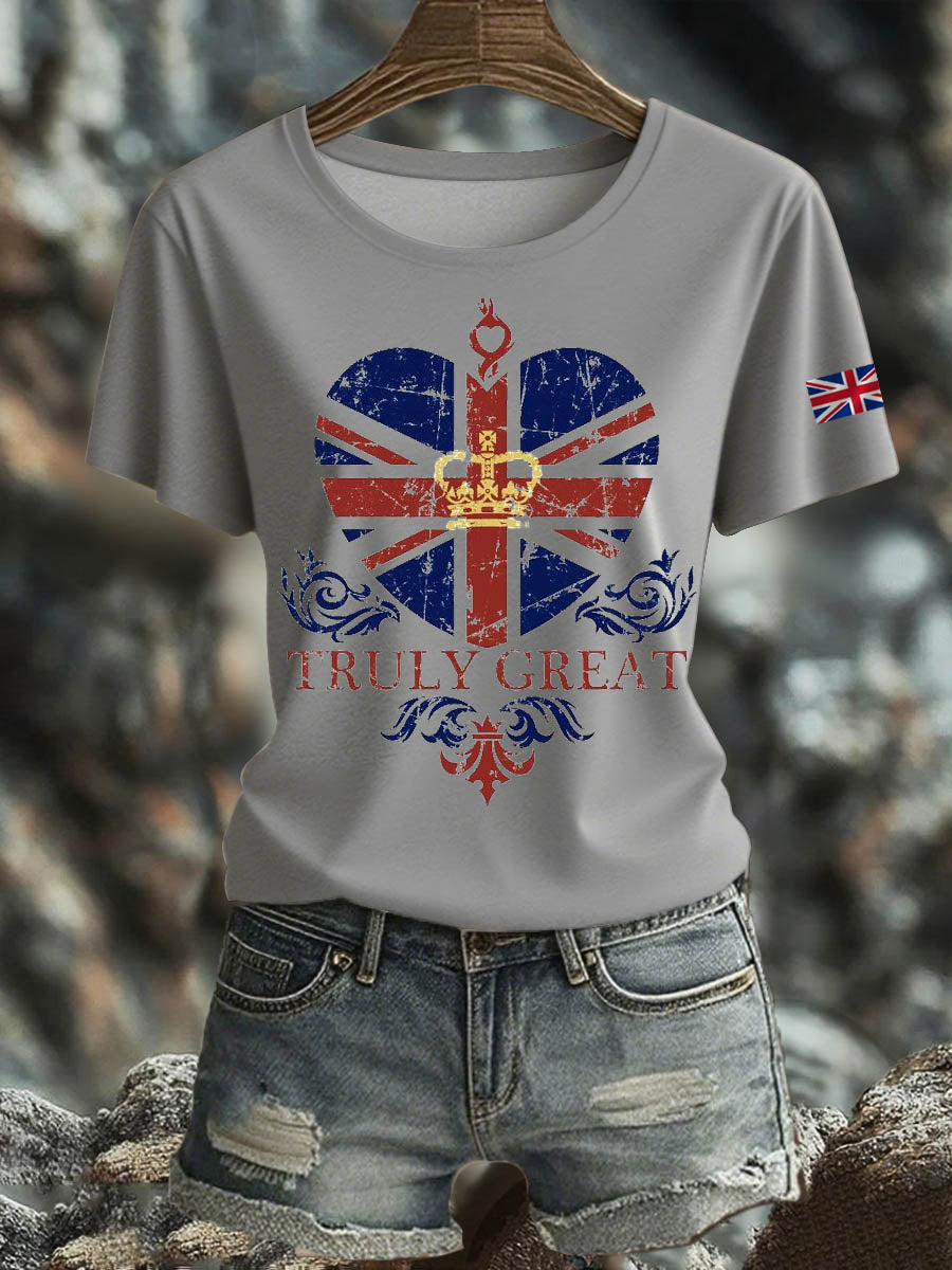 Women's British short-sleeved T-shirt