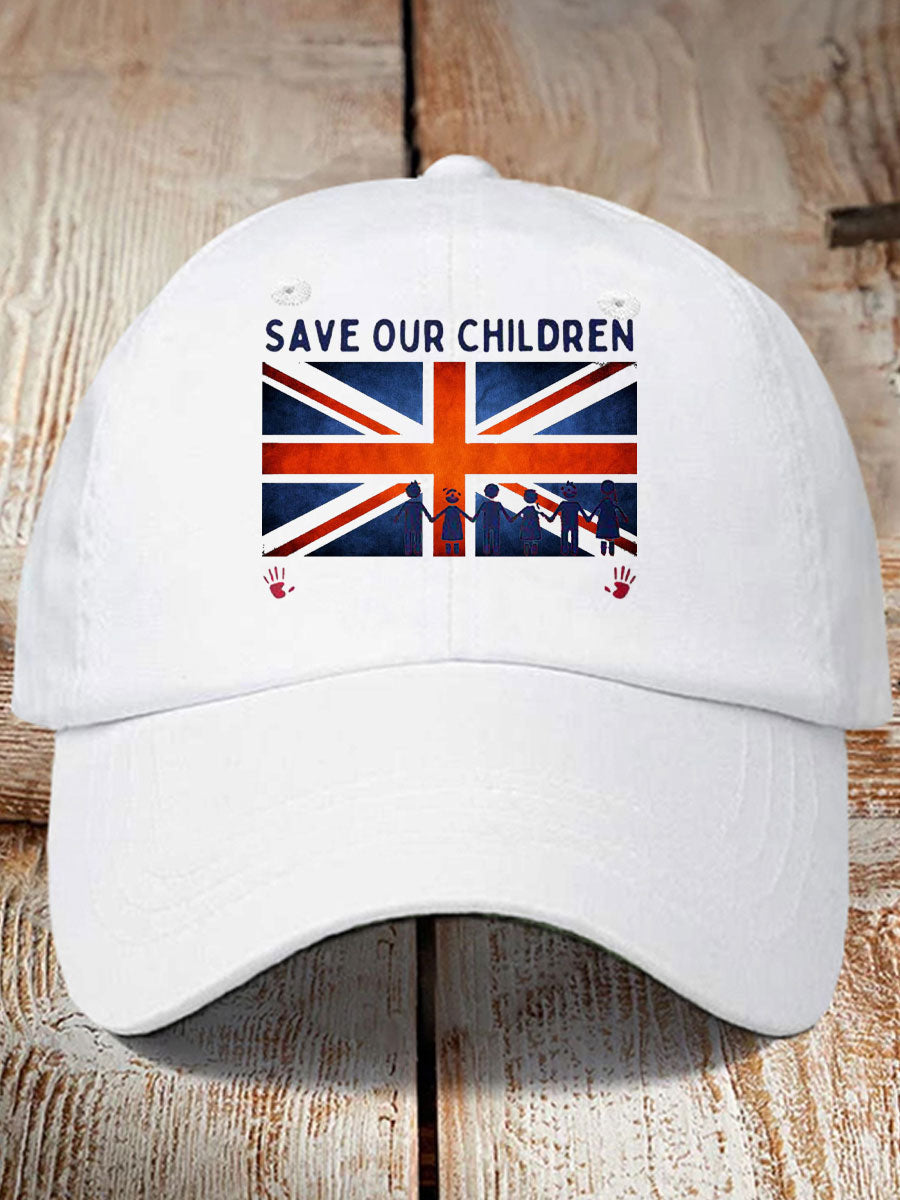 Unisex UK Save Our Children Printed Hat