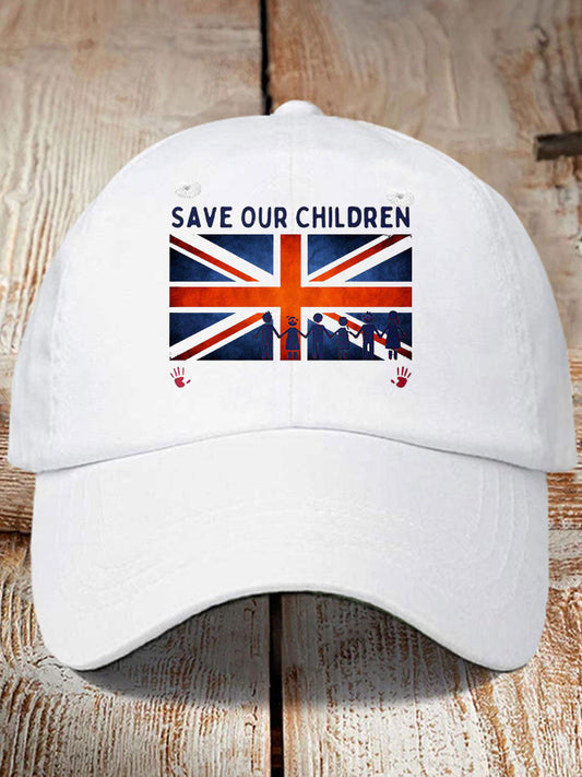 Unisex UK Save Our Children Printed Hat
