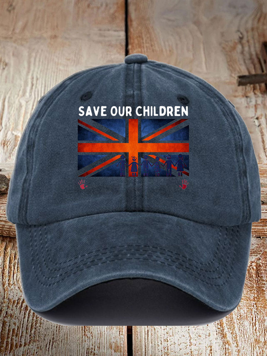 Unisex UK Save Our Children Printed Hat