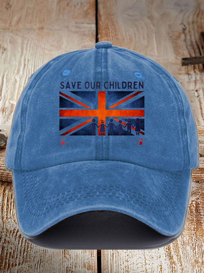 Unisex UK Save Our Children Printed Hat