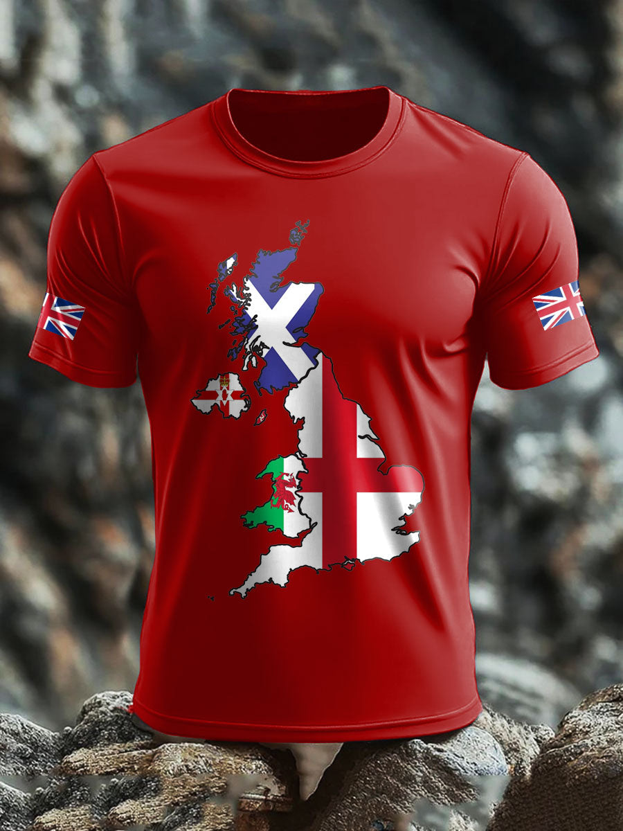 Men's UK Flag Printed T-shirt