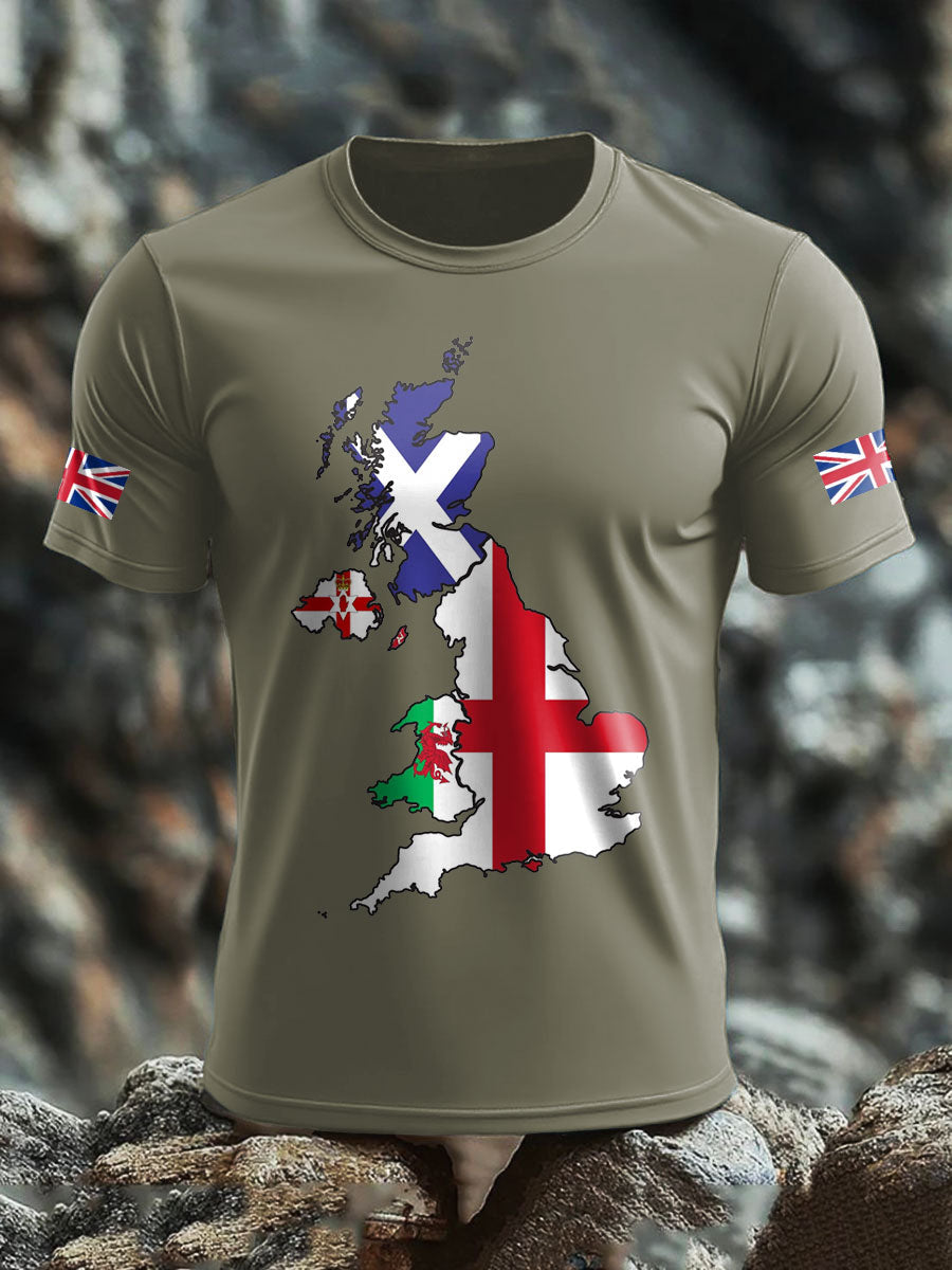 Men's UK Flag Printed T-shirt