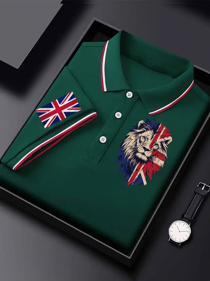 Men's Vintage England Flag Casual Shirt