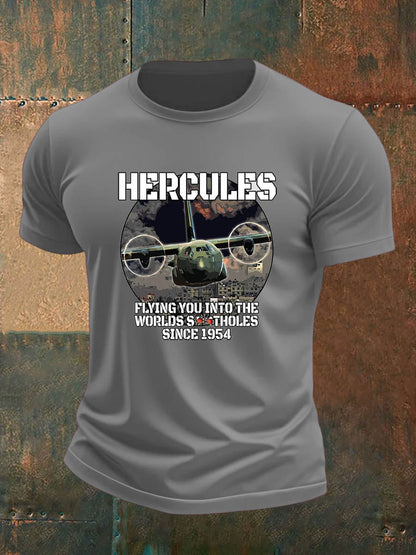 Men's british veteran imitation cotton short-sleeved T-shirt