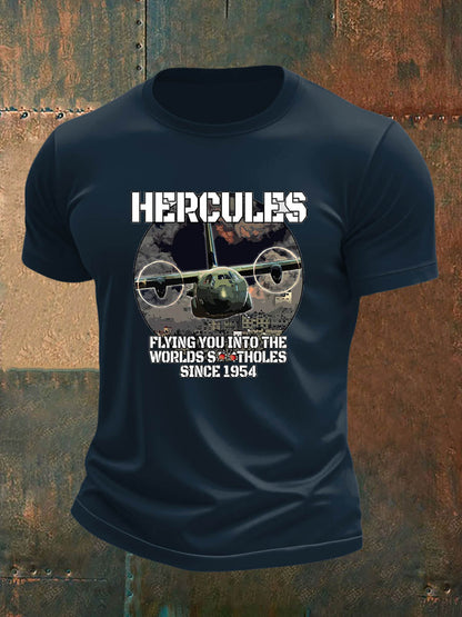 Men's british veteran imitation cotton short-sleeved T-shirt