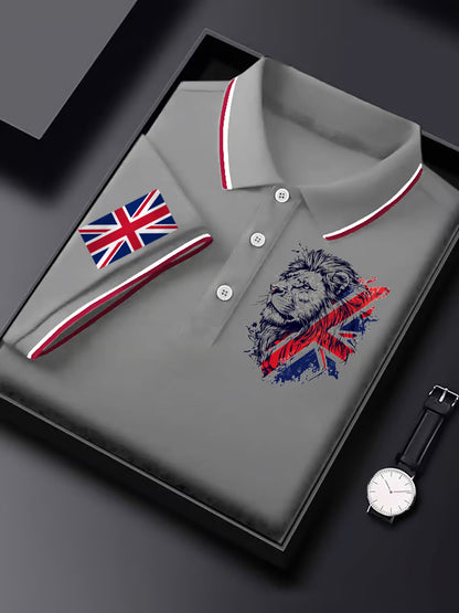 Men's Vintage England Flag Lion Casual Shirt