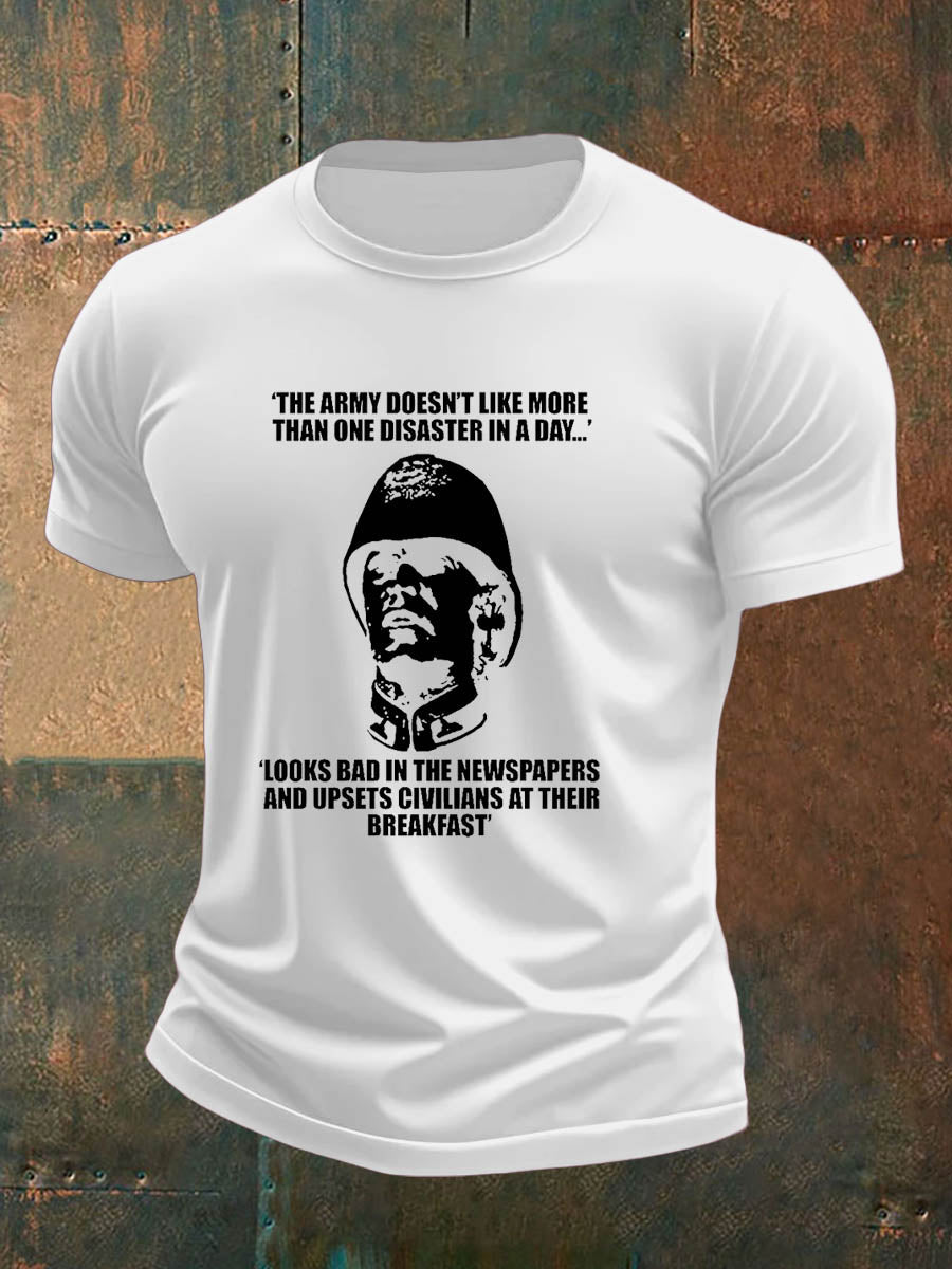 Men's  british veteran imitation cotton short-sleeved T-shirt