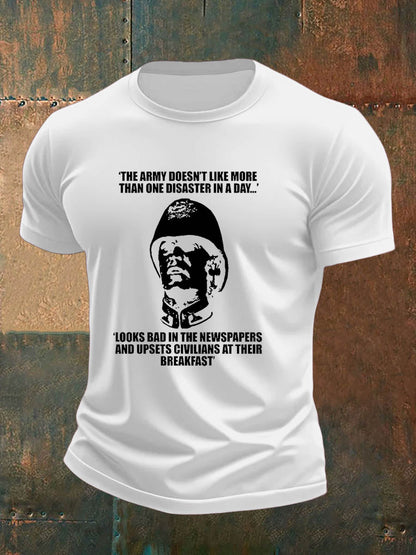 Men's  british veteran imitation cotton short-sleeved T-shirt