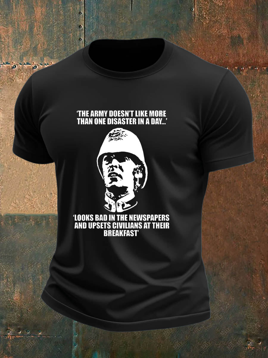 Men's  british veteran imitation cotton short-sleeved T-shirt