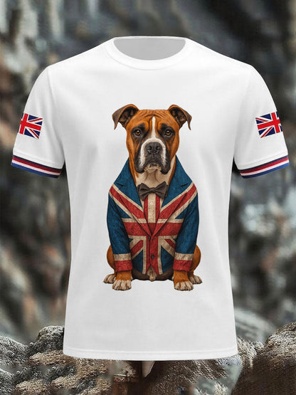 Men's Vintage England Flag Casual T-Shirt