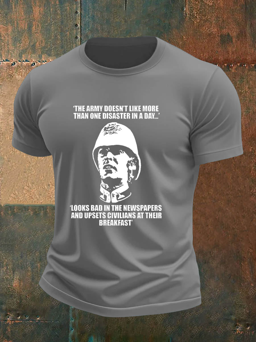 Men's  british veteran imitation cotton short-sleeved T-shirt