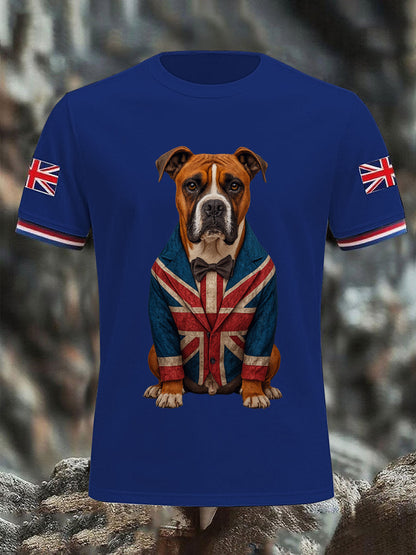 Men's Vintage England Flag Casual T-Shirt