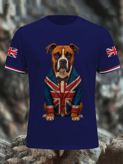 Men's Vintage England Flag Casual T-Shirt