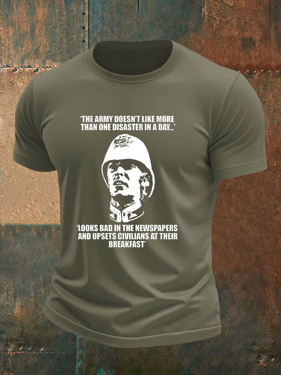 Men's  british veteran imitation cotton short-sleeved T-shirt