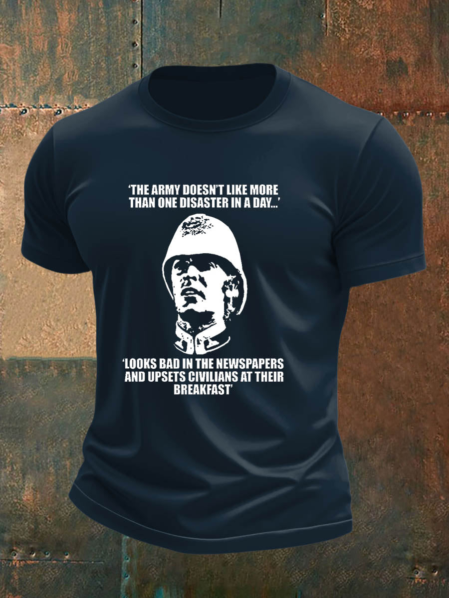 Men's  british veteran imitation cotton short-sleeved T-shirt