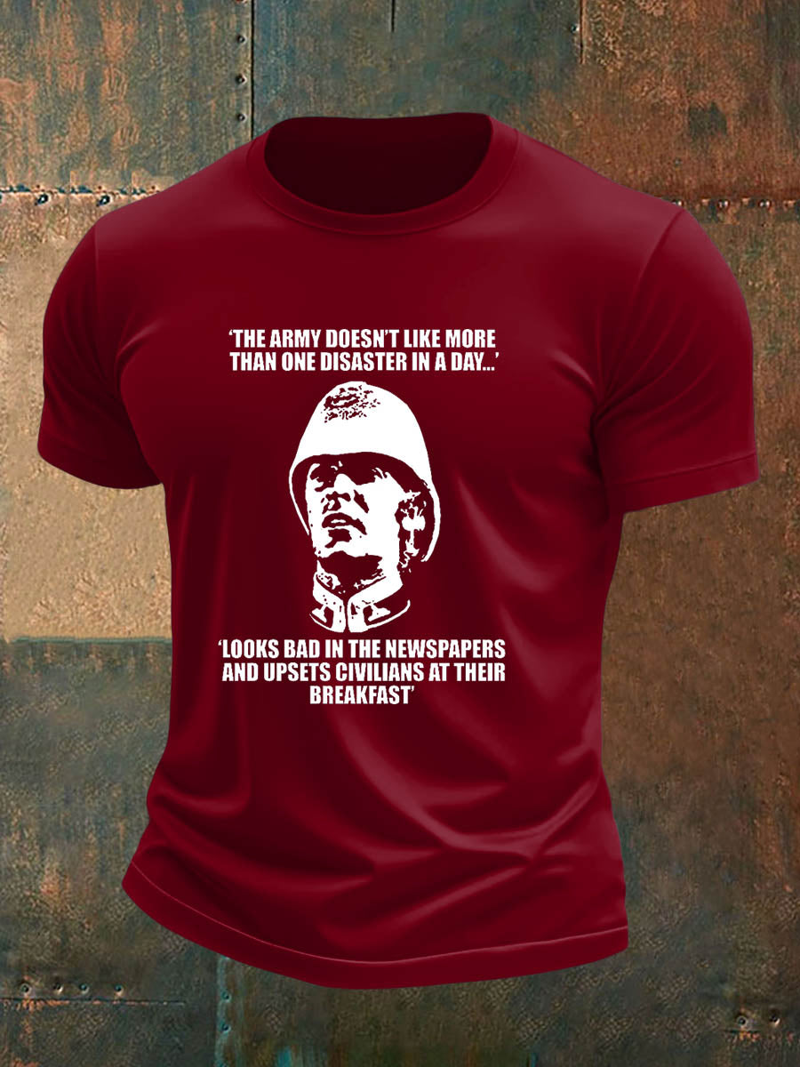 Men's  british veteran imitation cotton short-sleeved T-shirt