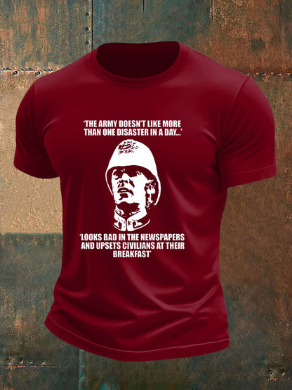 Men's  british veteran imitation cotton short-sleeved T-shirt