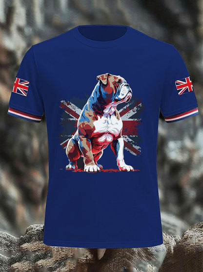 Men's Vintage England Flag Casual T-Shirt