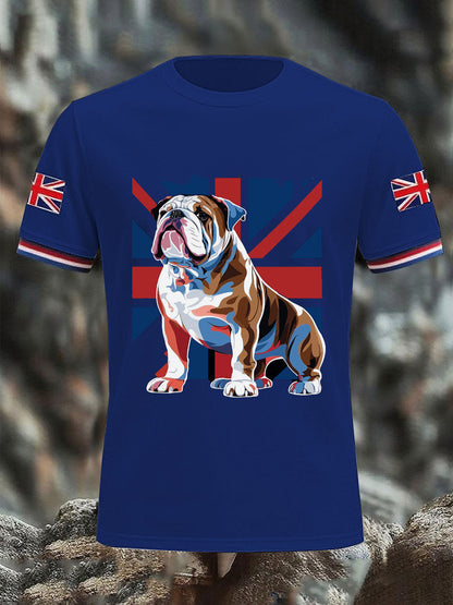 Men's Vintage England Flag Casual T-Shirt