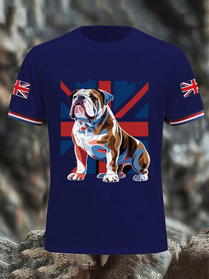 Men's Vintage England Flag Casual T-Shirt