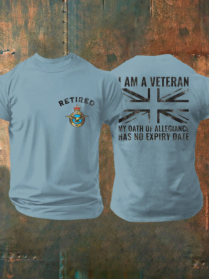 Men's Retired Air Force Veteran Printed T-shirt