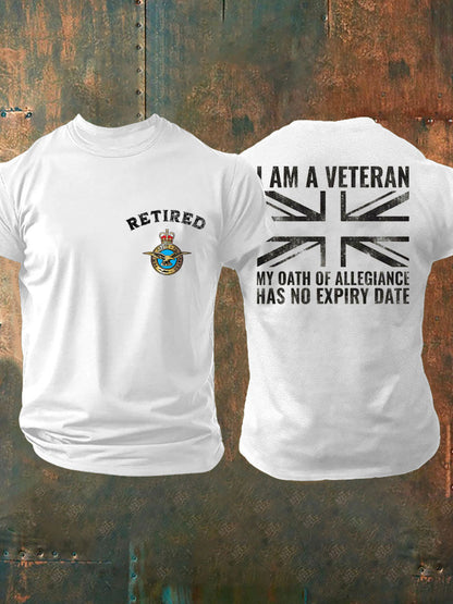 Men's Retired Air Force Veteran Printed T-shirt