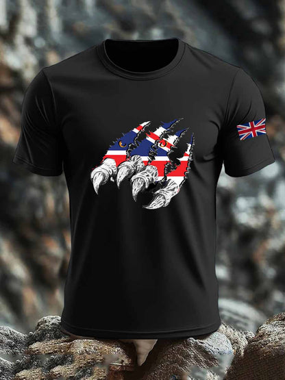 Men's British imitation cotton short-sleeved T-shirt