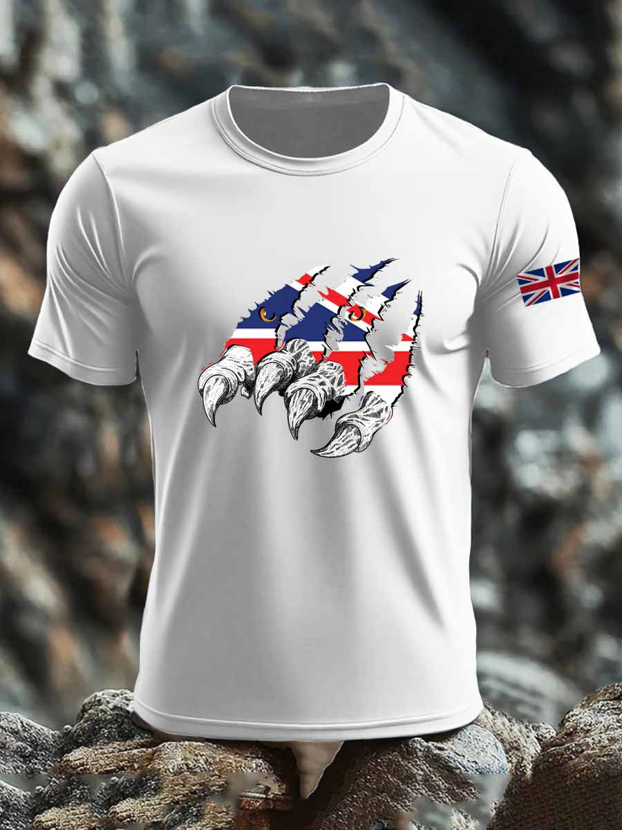 Men's British imitation cotton short-sleeved T-shirt