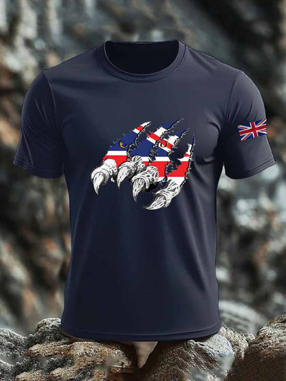 Men's British imitation cotton short-sleeved T-shirt