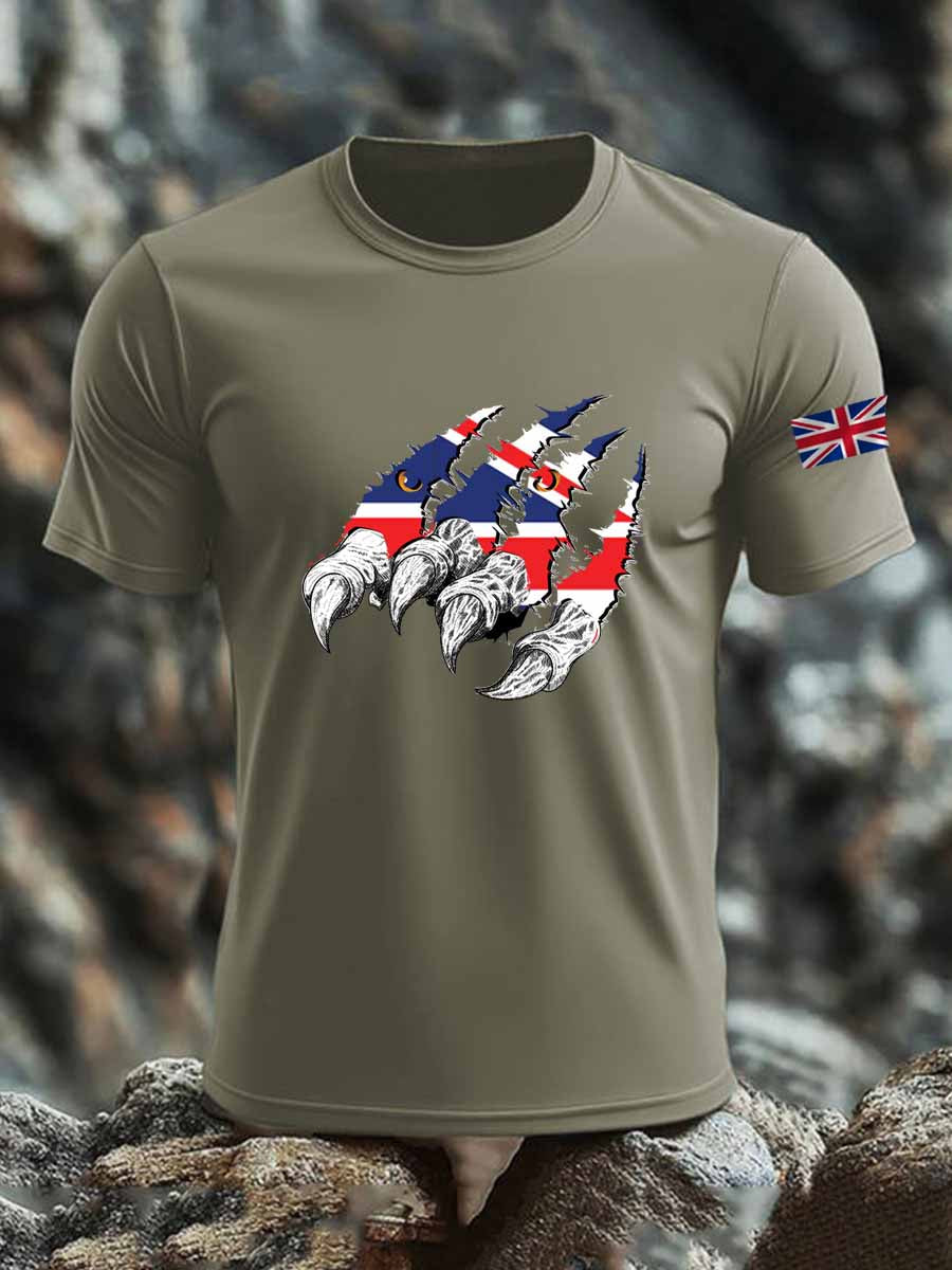 Men's British imitation cotton short-sleeved T-shirt
